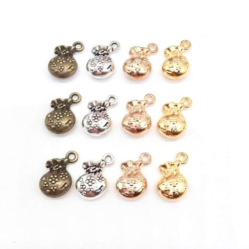 Zinc Alloy Pendants Money Bag plated DIY Sold By Bag