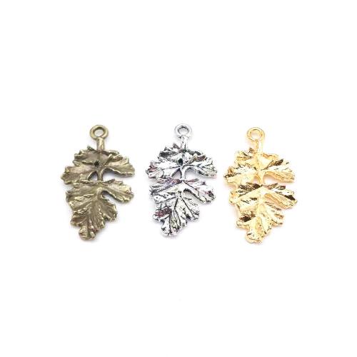 Zinc Alloy Leaf Pendants plated DIY Sold By Bag