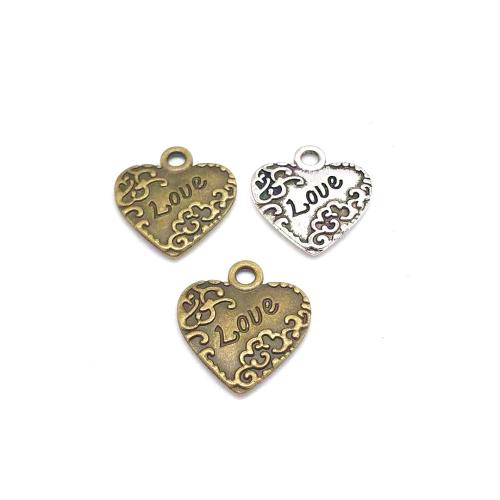 Zinc Alloy Heart Pendants plated DIY Sold By Bag