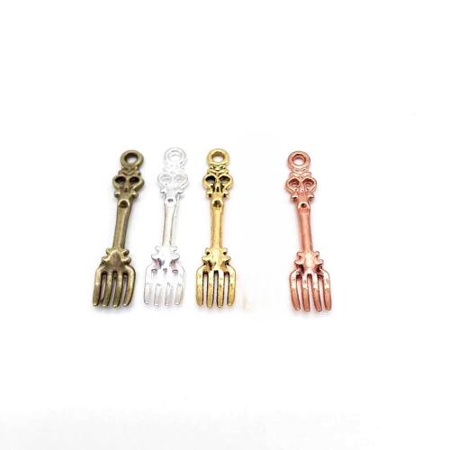 Zinc Alloy Pendants Fork plated DIY Sold By Bag