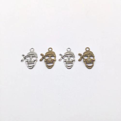 Zinc Alloy Skull Pendants plated DIY Sold By Bag