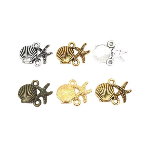 Zinklegering Hangers, Zinc Alloy, Schelp, plated, DIY, meer kleuren voor de keuze, 18x13mm, 100pC's/Bag, Verkocht door Bag