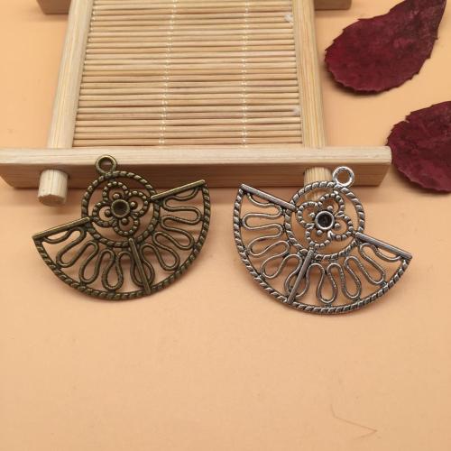 Zinklegering Hangers, Zinc Alloy, Fan, plated, DIY, meer kleuren voor de keuze, 31x38mm, 100pC's/Bag, Verkocht door Bag