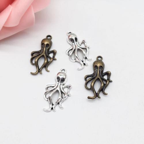 Zinc Alloy Animal Pendants Octopus plated DIY Sold By Bag