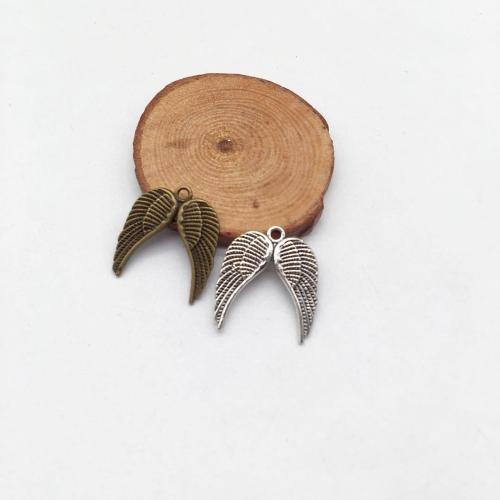 Wing Shaped Zinc Alloy Pendants plated DIY Sold By Bag