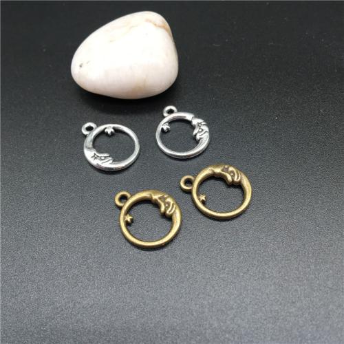 Zinc Alloy Moon Pendants plated DIY Sold By Bag