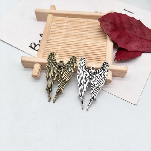 Wing Shaped Zinc Alloy Pendants plated DIY Sold By Bag