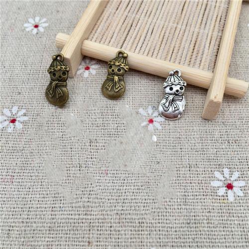 Zinc Alloy Pendants Snowman plated DIY Sold By Bag