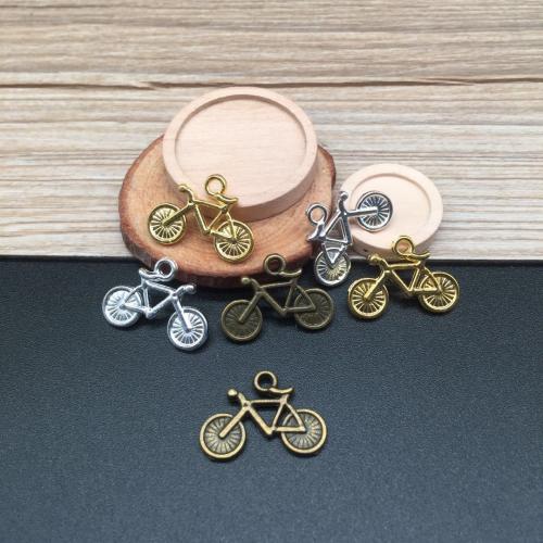 Vehicle Shaped Zinc Alloy Pendants Bike plated DIY Sold By Bag