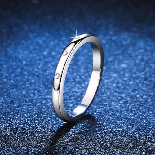 925 Sterling Silver Finger Ring with Moissanite & for woman US Ring .5-9 Sold By PC