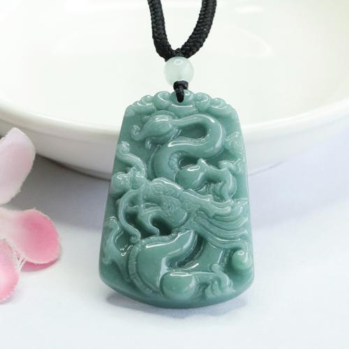 Gemstone Pendants Jewelry Jadeite Dragon folk style & DIY Sold By PC