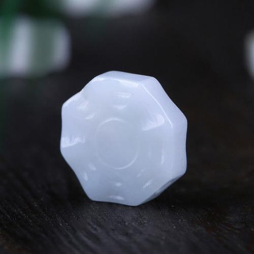 Gemstone Pendants Jewelry Jadeite Geometrical Pattern DIY 18mm Sold By PC