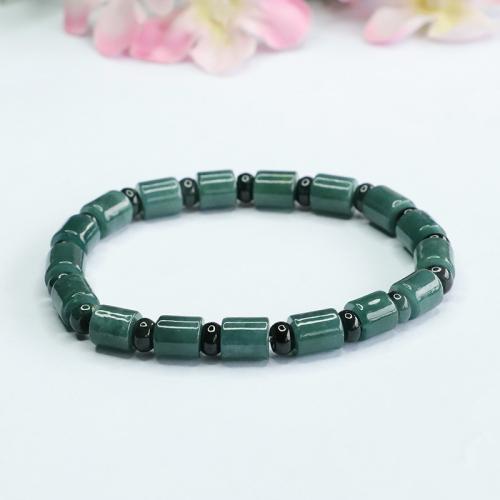 jade bracelet, style folk & pour femme, beads length 7mm, Longueur Environ 6-8 pouce, Vendu par PC