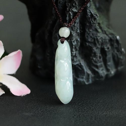 Gemstone Pendants Jewelry Jadeite Bean DIY Grade A Sold By PC