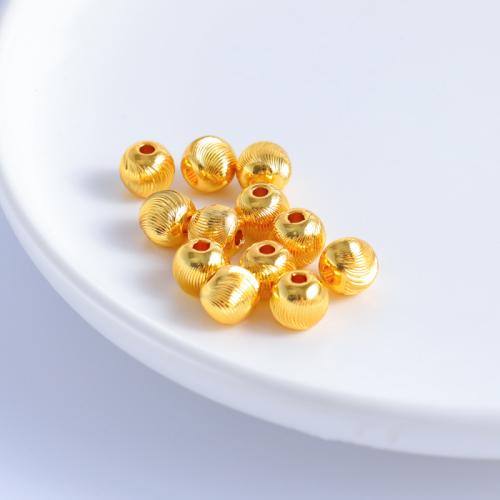 Brass Spacer Beads Round 24K gold plated DIY Sold By PC