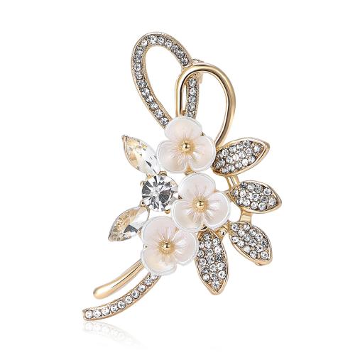 Zinc Alloy Brooches for woman & with rhinestone Sold By PC