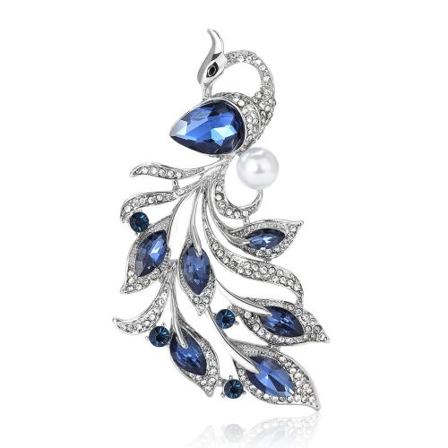 Zinc Alloy Brooches Phoenix for woman & with rhinestone Sold By PC