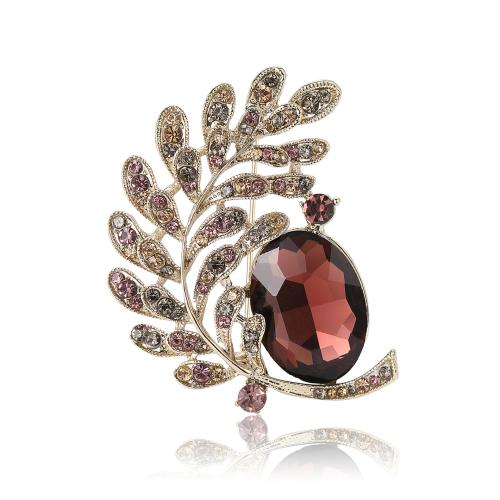 Zinc Alloy Brooches for woman & with rhinestone Sold By PC