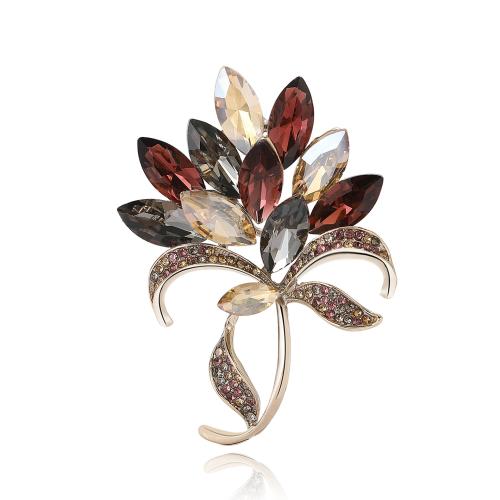 Zinc Alloy Brooches for woman & with rhinestone Sold By PC