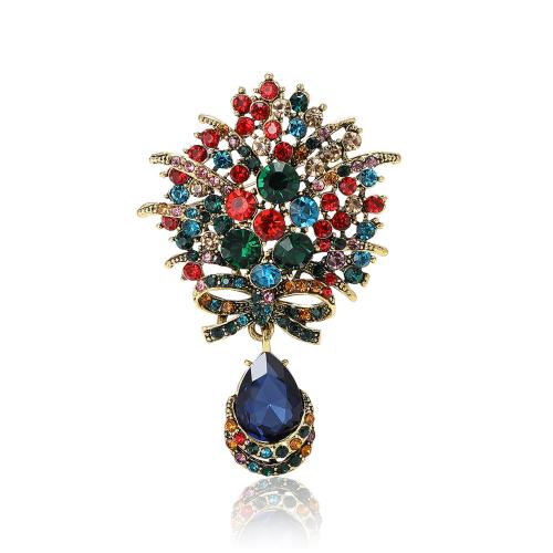 Zinc Alloy Brooches for woman & with rhinestone Sold By PC