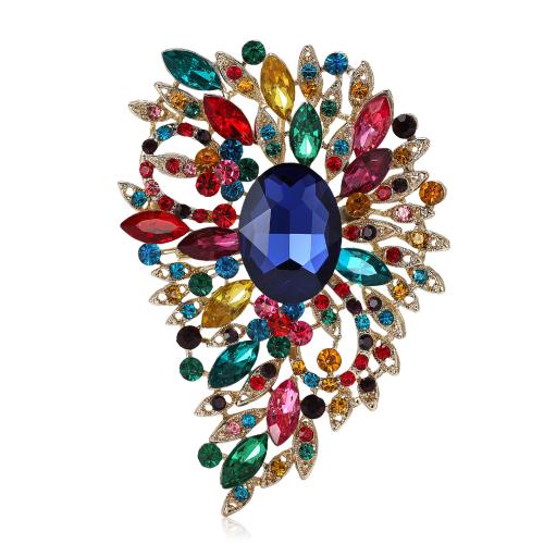 Zinc Alloy Brooches for woman & with rhinestone Sold By PC