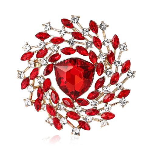 Zinc Alloy Brooches for woman & with rhinestone Sold By PC