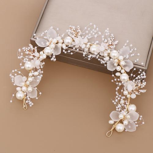 Hair Bands Zinc Alloy with Plastic Pearl fashion jewelry & for woman & with rhinestone Sold By PC