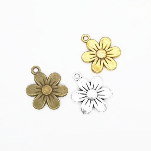 Zinc Alloy Flower Pendants plated DIY nickel lead & cadmium free Approx Sold By Bag