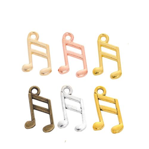 Zink Alloy Halsband, Music Note, plated, DIY, fler färger för val, nickel, bly och kadmium gratis, 9.11x15.60mm, Ca 100PC/Bag, Säljs av Bag