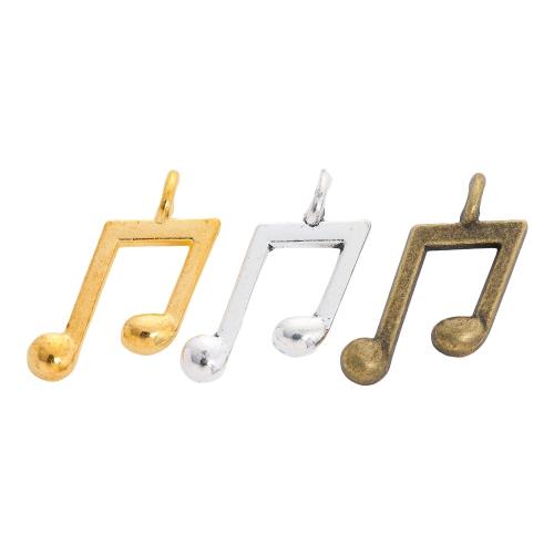 Zinc Alloy Pendler, Music Note, forgyldt, du kan DIY, flere farver til valg, nikkel, bly & cadmium fri, 11.73x17.73mm, Ca. 100pc'er/Bag, Solgt af Bag