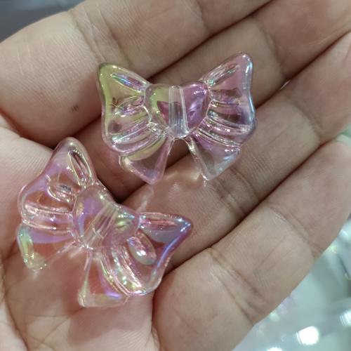 Transparent Acrylic Beads Bowknot DIY Sold By Bag