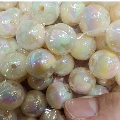 Plated Acrylic Beads Round DIY 16mm Sold By Bag