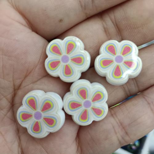 Acrylic Jewelry Beads Flower DIY 18mm Sold By Bag