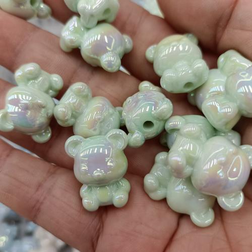 Plated Acrylic Beads Panda DIY Sold By Bag