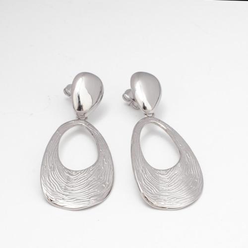 Cruach dhosmálta Graí Earrings, 304 Cruach dhosmálta, jewelry faisin & do bhean & log, dathanna níos mó le haghaidh rogha, 46x19mm, Díolta De réir Péire