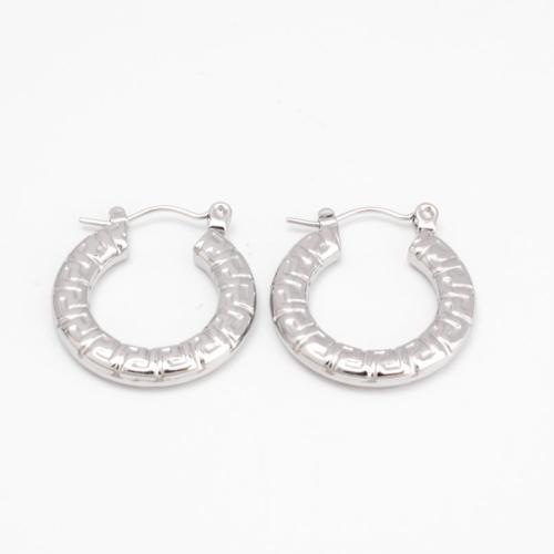 Stainless Steel Lever Terug Earring, 304 roestvrij staal, mode sieraden & voor vrouw, meer kleuren voor de keuze, 22x21mm, Verkocht door pair