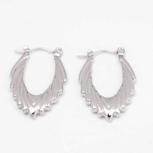 Stainless Steel Lever Terug Earring, 304 roestvrij staal, mode sieraden & voor vrouw, meer kleuren voor de keuze, 26x18mm, Verkocht door pair