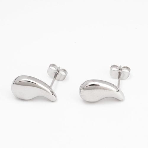 Stainless Steel Stud Earrings 304 Stainless Steel Teardrop Vacuum Ion Plating fashion jewelry & for woman Sold By Pair