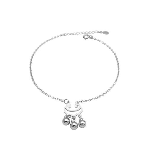 Cavigliera in argento sterling moda, 925 argento sterlina, with 3CM extender chain, per la donna, argento, Lunghezza Appross. 22 cm, Venduto da PC