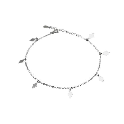 Cavigliera in argento sterling moda, 925 argento sterlina, with 3CM extender chain, per la donna, argento, Lunghezza Appross. 20 cm, Venduto da PC