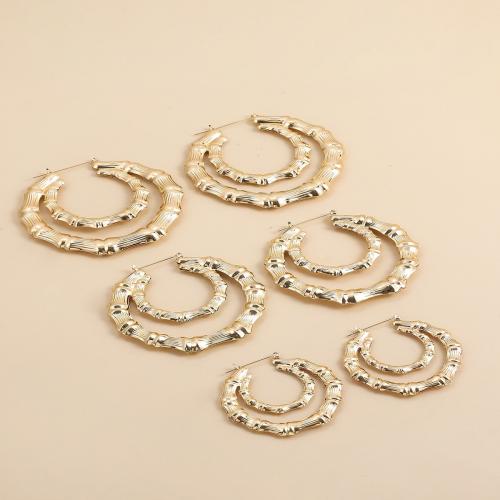 Zinc Alloy Drop Earrings plated for woman gold Sold By Set