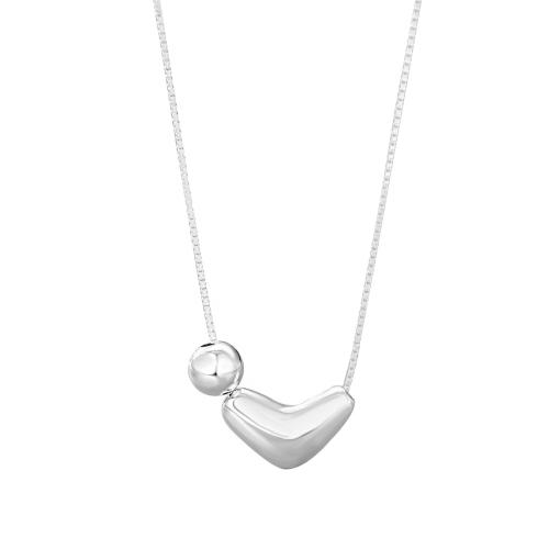 925 Sterling Silver Necklaces with 5CM extender chain Heart for woman silver color Length Approx 40 cm Sold By PC