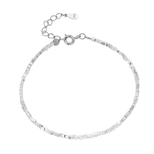 Bracelets en argent sterling, argent sterling 925, avec Shell Pearl, avec 3CM chaînes de rallonge, styles différents pour le choix & pour femme, argent, Longueur Environ 16 cm, Vendu par PC