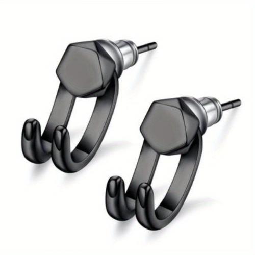 Zinc Alloy Stud Earring plated fashion jewelry & Unisex Sold By Pair