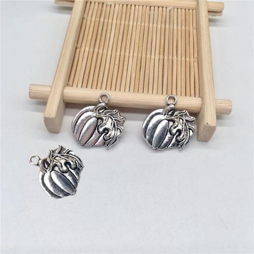 Zinc Alloy Pendants Pumpkin antique silver color plated DIY Sold By Bag