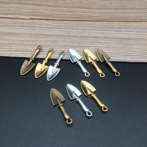 Zinc Alloy Pendants Shovel plated DIY Sold By Bag