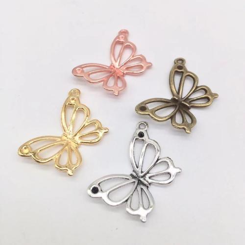 Zinc Alloy Animal Pendants Butterfly plated DIY Sold By Bag