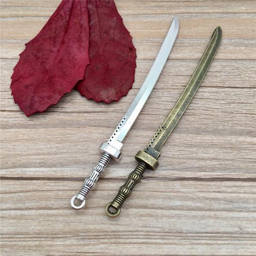 Zinc Alloy Pendants Sword plated DIY Sold By Bag