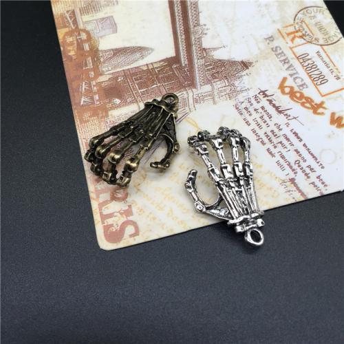 Zinc Alloy main pendentifs, alliage de zinc, Placage, DIY, plus de couleurs à choisir, 37x21mm, 100PC/sac, Vendu par sac