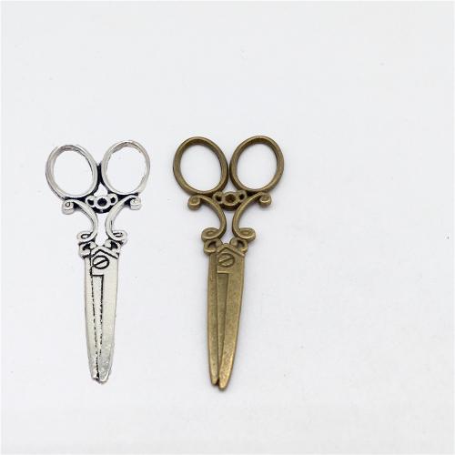 Zinc Alloy Scissors Pendants plated DIY Sold By Bag